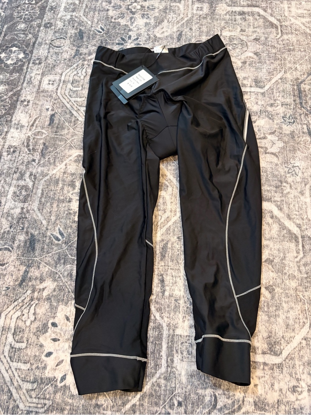 Women's grey/black 3/4 bicycle pants
